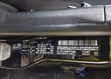 2017 Jeep Renegade Altitude Fwd from USA, damaged, VIN ZACCJABBXHPF24289